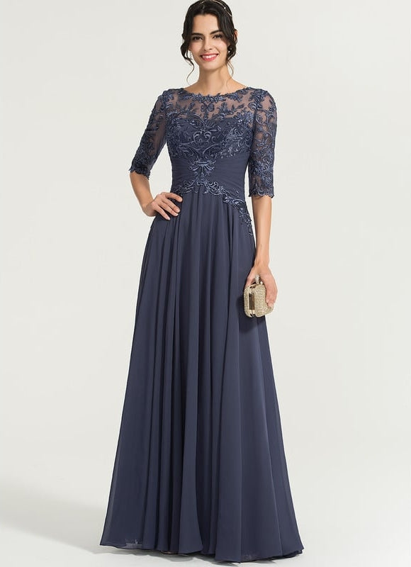 Robe De Bal Longue Marine Chic - gallery 5