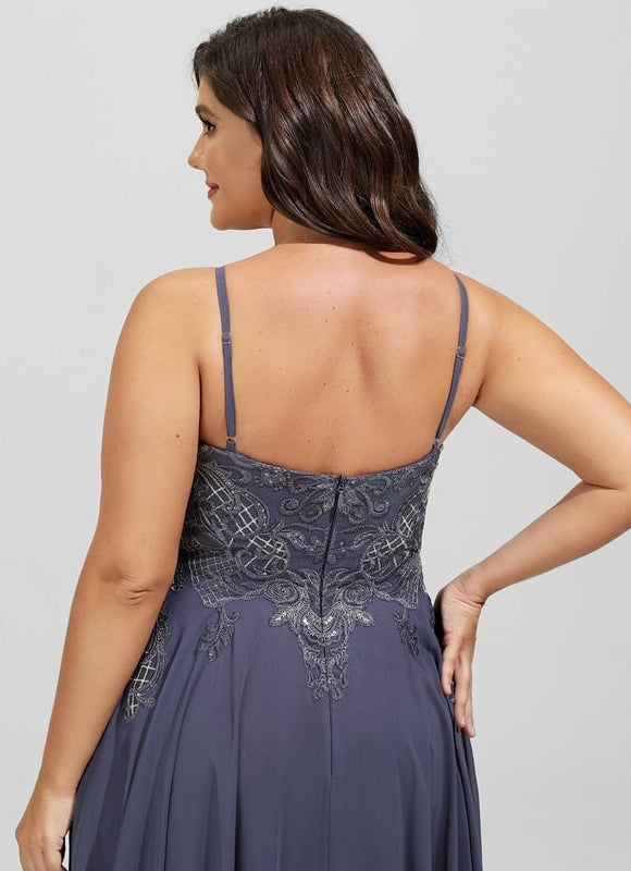 Robe De Bal Fluide Ornée - gallery 4