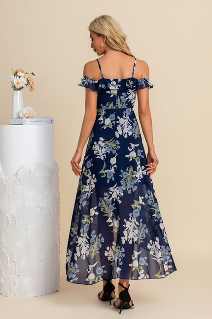 Robe De Bal Florale Asymétrique - gallery 8