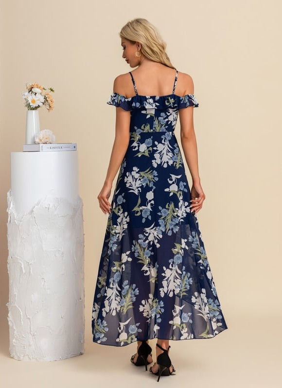 Robe De Bal Florale Asymétrique - gallery 8