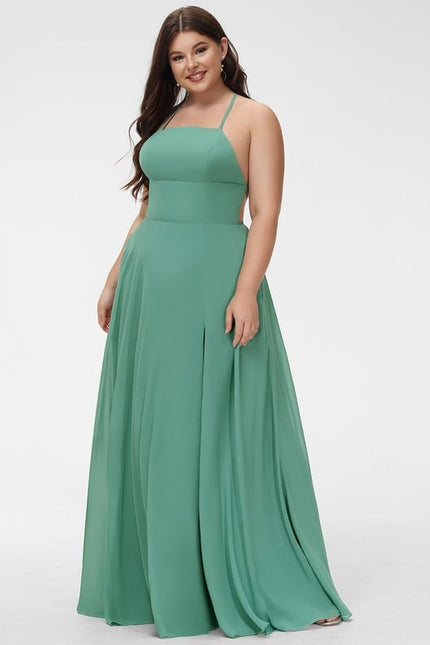 Robe De Bal Fluide Verte - gallery 7