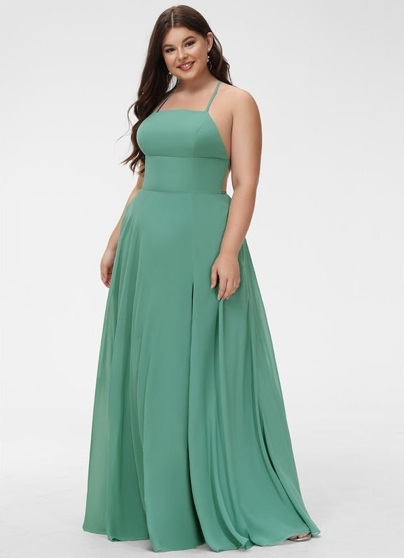 Robe De Bal Fluide Verte - gallery 7