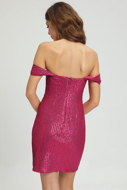 Robe De Bal Fuchsia Pailletée - gallery 6