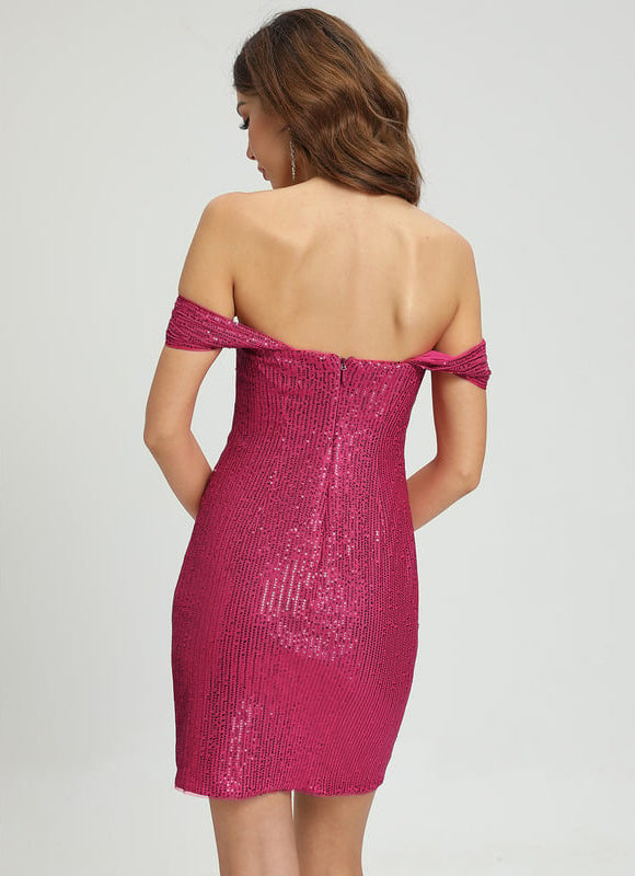 Robe De Bal Fuchsia Pailletée - gallery 6