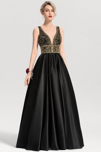 Robe De Bal Satinée Verte