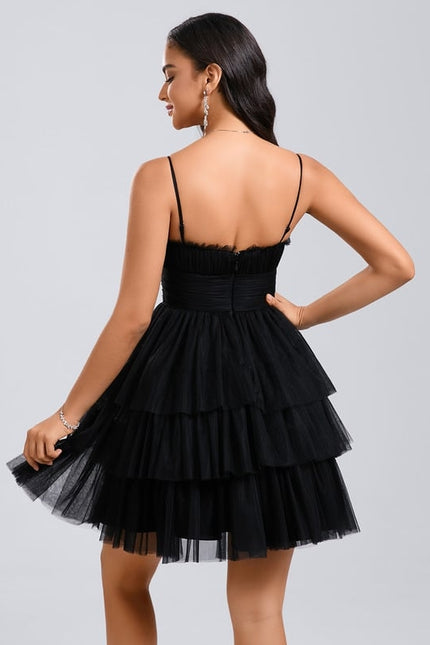 Robe De Bal Tulle Noire Volants - gallery 4