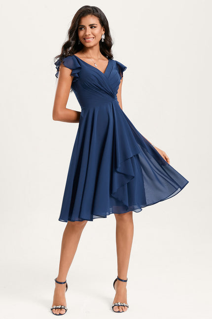 Robe De Bal Mousseline Bordeaux - gallery 2