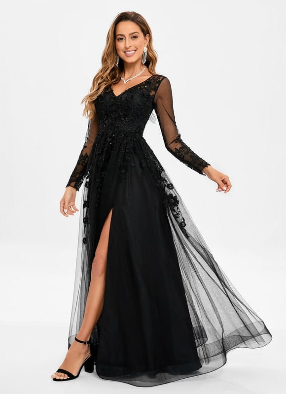 Robe De Bal Manche Longue - gallery 5