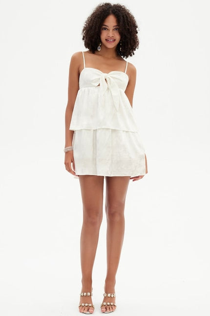 Robe De Bal À Volants Crème