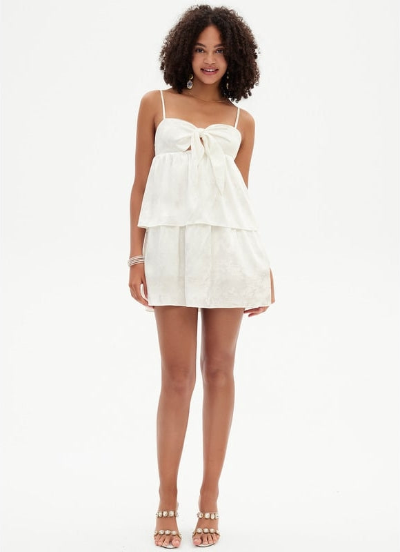 Robe De Bal À Volants Crème