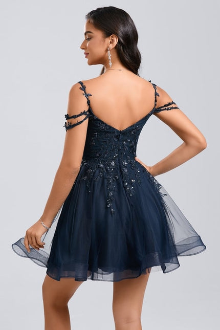 Robe De Bal Tulle Bleu Nuit - gallery 7