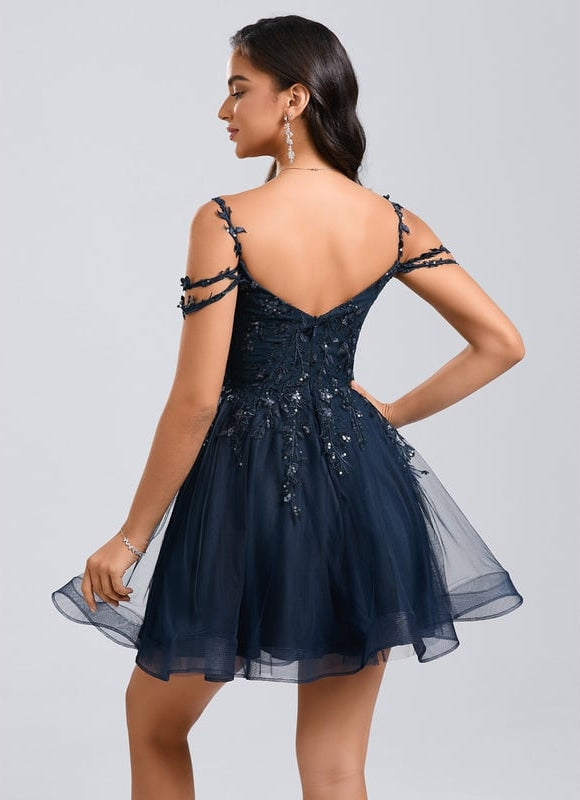 Robe De Bal Tulle Bleu Nuit - gallery 7