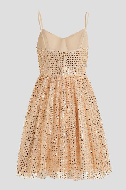 Robe De Bal Scintillante Marine - gallery 8