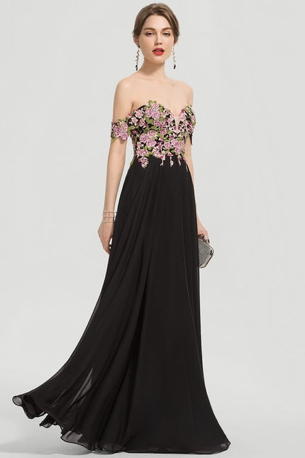 Robe De Bal Éthérée Noire - gallery 3