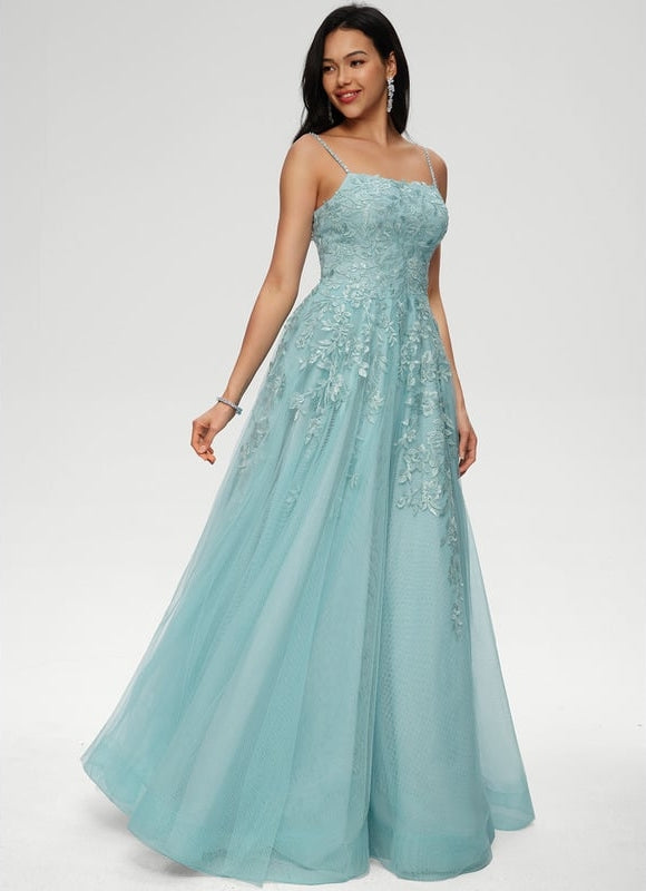 Robe De Bal Tulle Aquatique - gallery 3