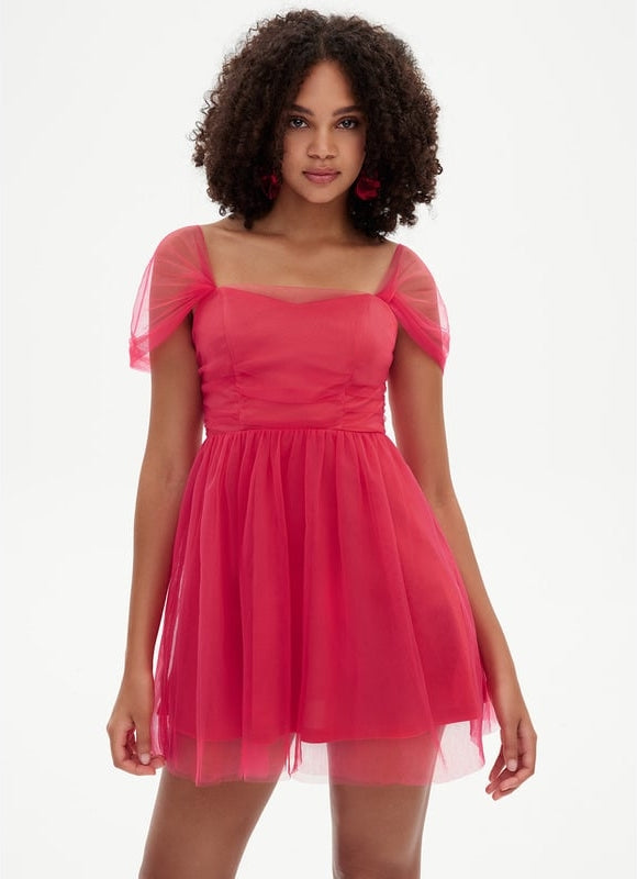 Robe De Bal Tulle Fuchsia - gallery 2