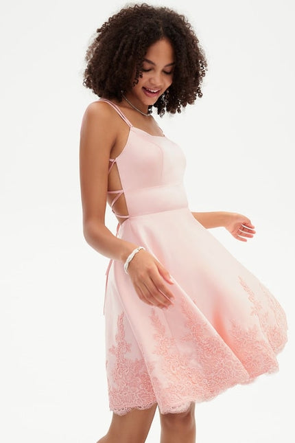 Robe De Bal De Bal En Satin Rose - gallery 3