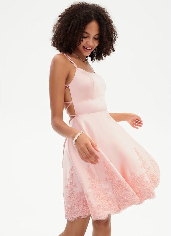 Robe De Bal De Bal En Satin Rose - gallery 3