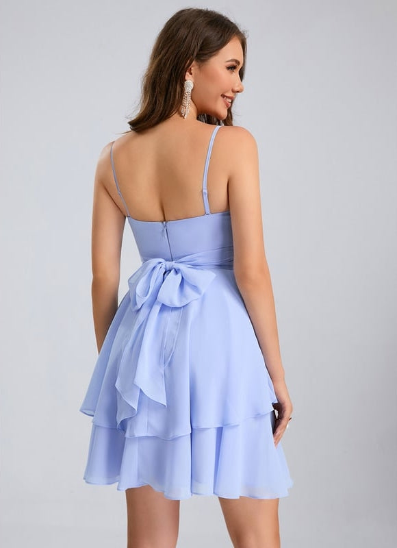 Robe De Bal Col V Marine - gallery 3