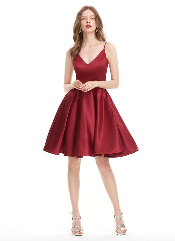 Robe De Bal Cocktail Satinée - gallery 2