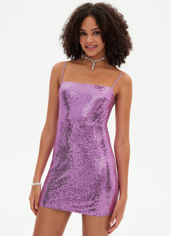 Robe De Bal Pailletée Violette