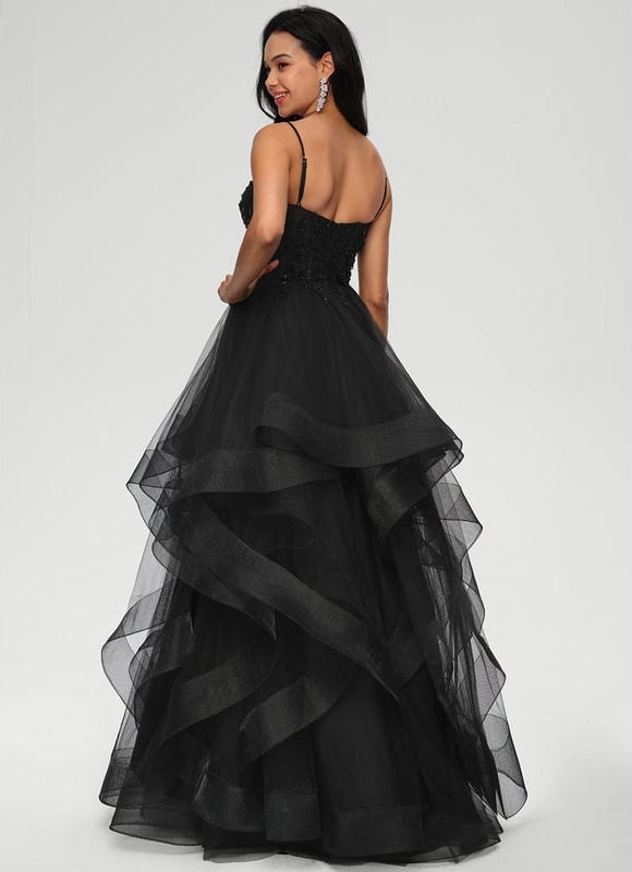 Robe De Bal Bal Noire Élégante - gallery 3