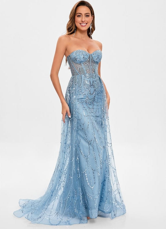 Robe De Bal Éclat Argenté - gallery 1