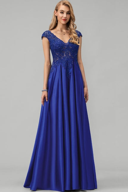 Robe De Bal Satinée Royal - gallery 1