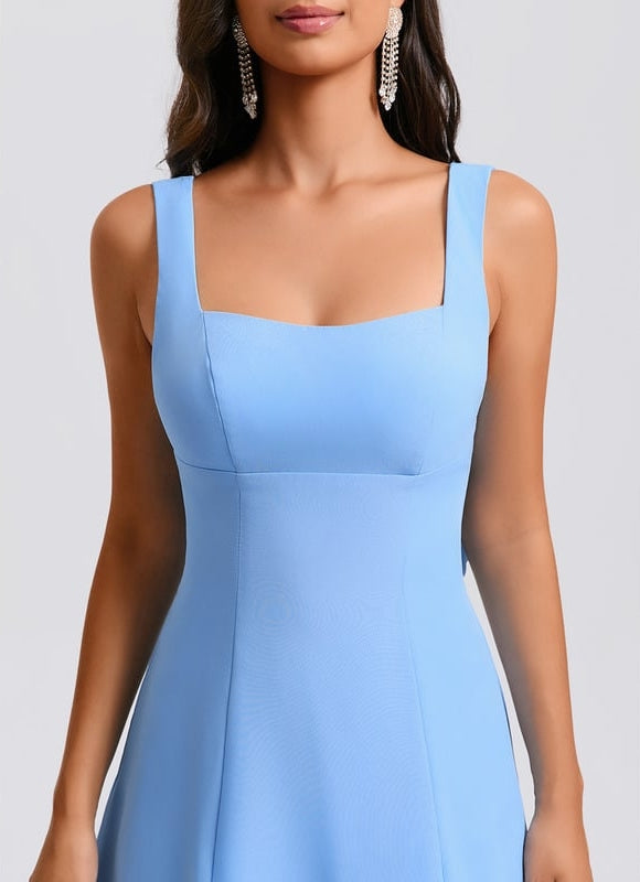 Robe De Bal Courte Bleue Claire - gallery 4
