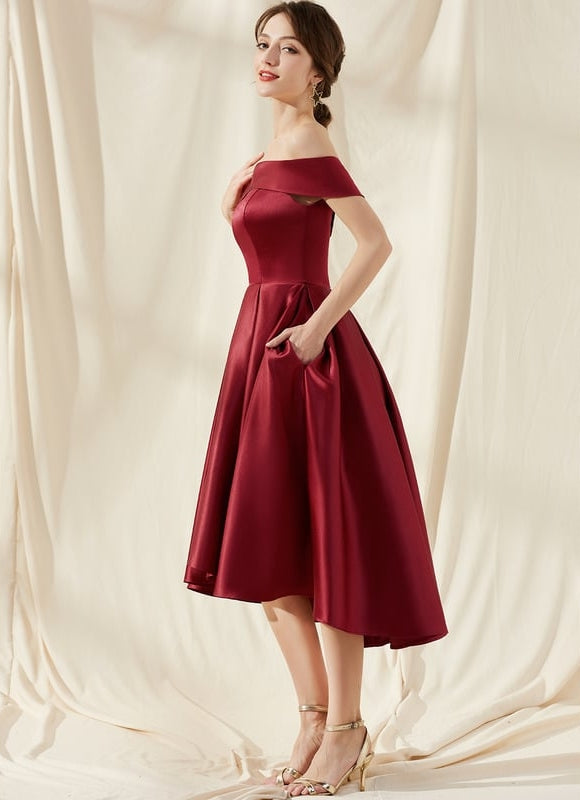 Robe De Bal Rouge Velours Chic - gallery 3