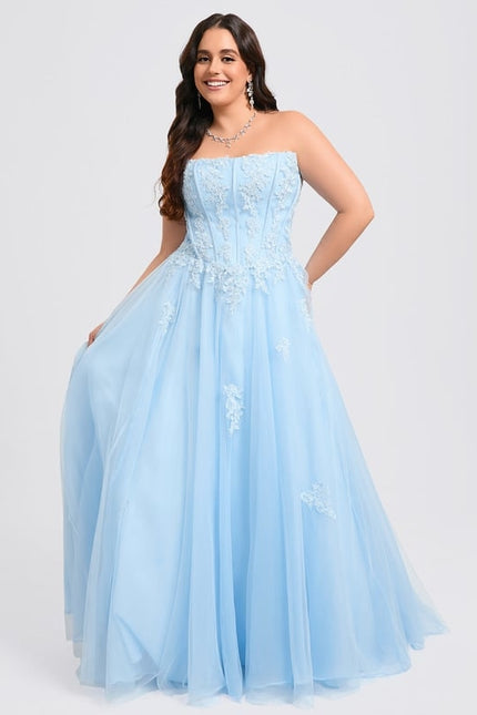 Robe De Bal Nuageuse Azur - gallery 9