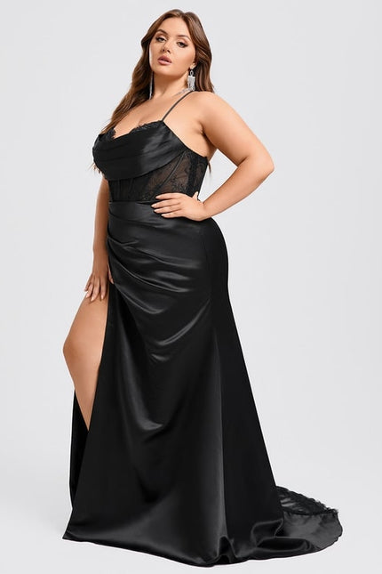 Robe De Bal Élégante Noire - gallery 6