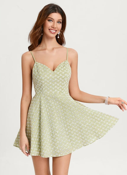 Robe De Bal À Motifs Floraux Vert Clair