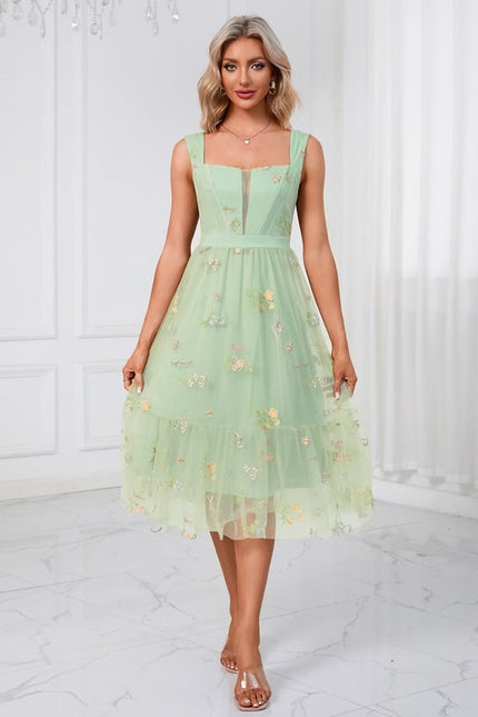 Robe De Bal Émeraude Florale - gallery 5