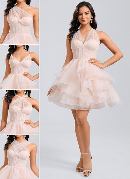 Robe De Bal Tulle Saumon