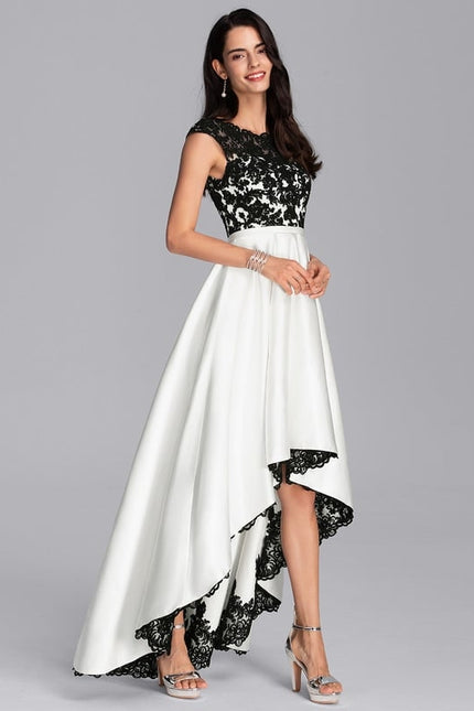 Robe De Bal Asymétrique Dentelle - gallery 3