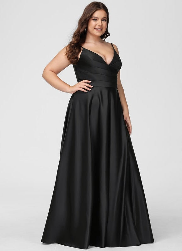 Robe De Bal Longue Noire Élégante - gallery 8