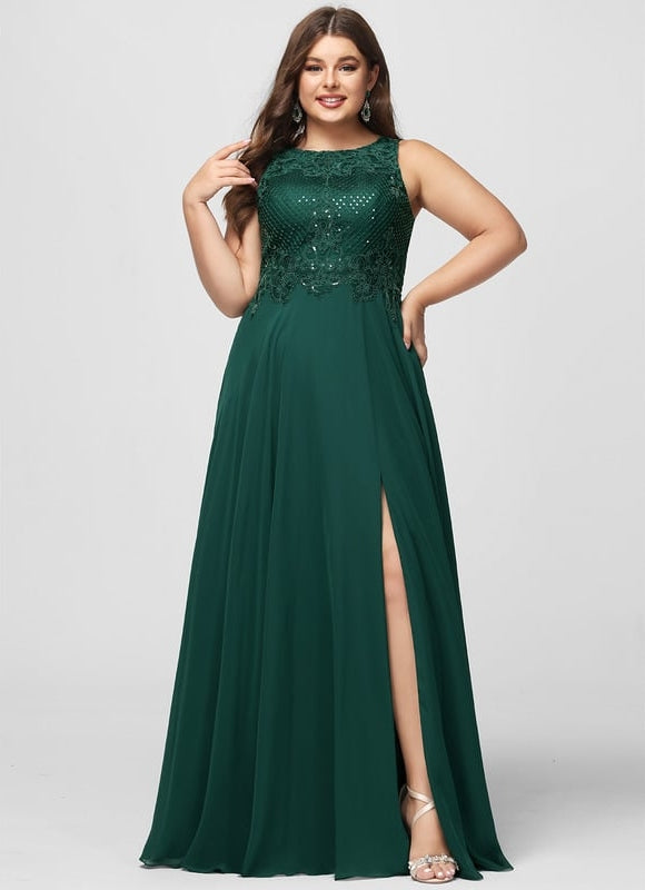 Robe De Bal Fluide Ornée - gallery 6