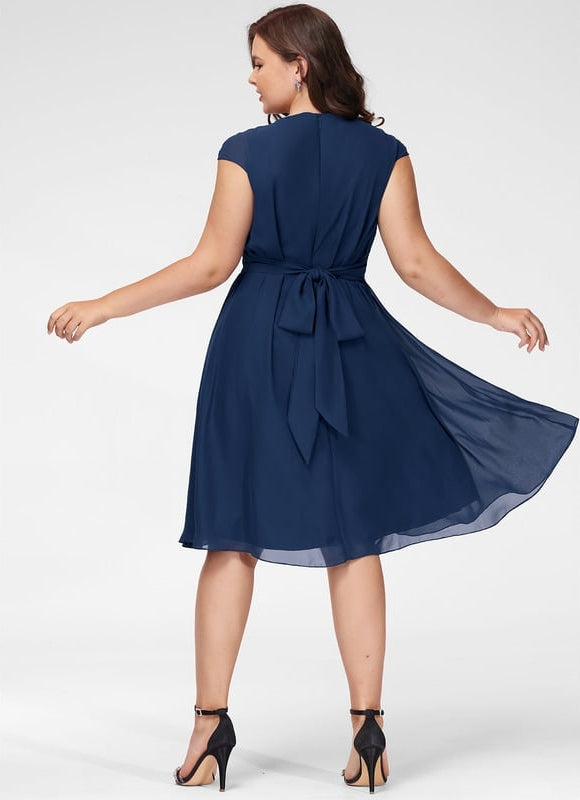 Robe De Bal Mousseline Bordeaux - gallery 7