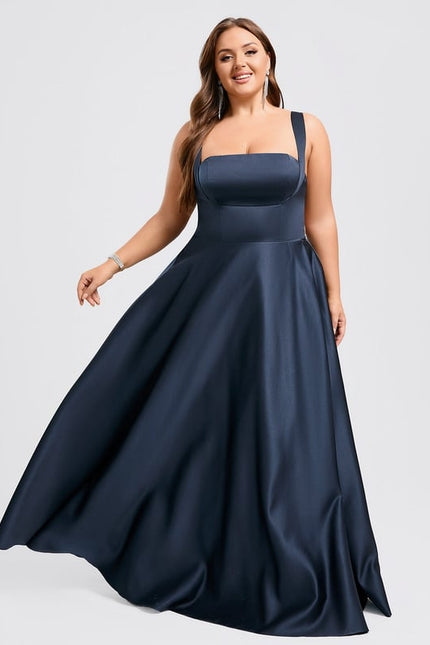 Robe De Bal Satin Marine Chic - gallery 9