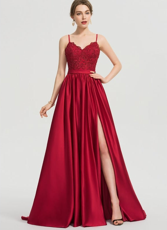 Robe De Bal Ébène Satinée