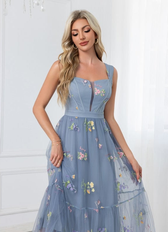 Robe De Bal Émeraude Florale - gallery 9