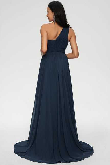 Robe De Bal Asymétrique Fluide - gallery 1