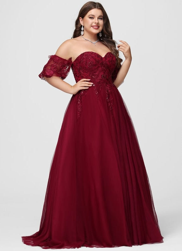 Robe De Bal Bordeaux Éthérée - gallery 8