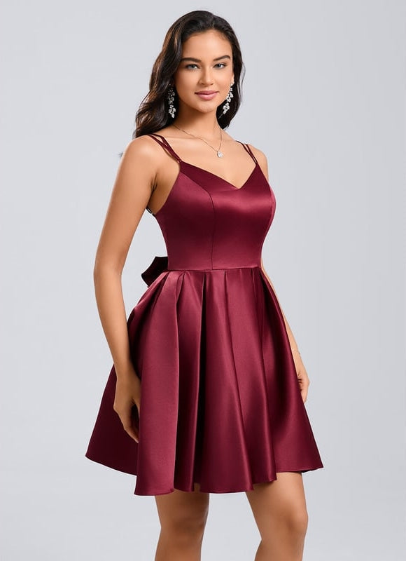 Robe De Bal Satin Bordeaux - gallery 3