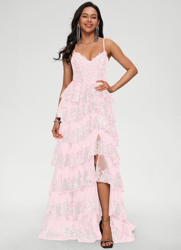 Robe De Bal Noire À Volants - gallery 7