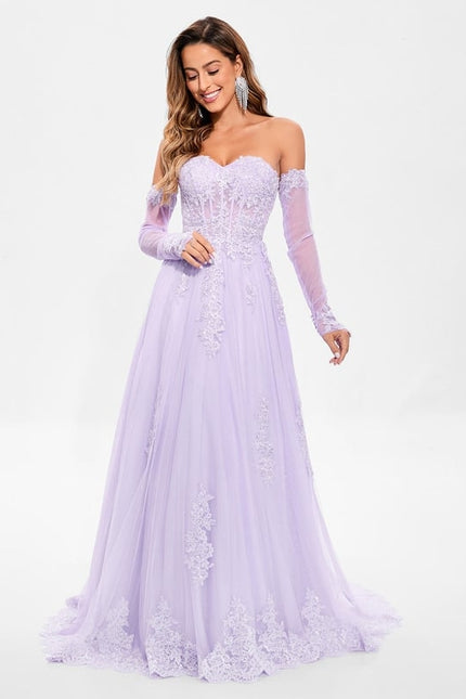 Robe De Bal Lilas Romantique - gallery 3