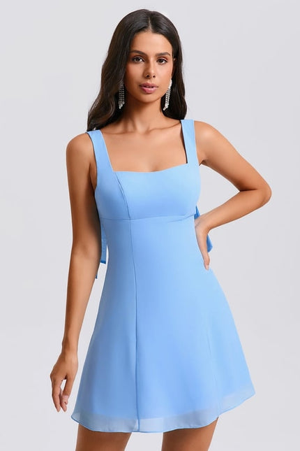 Robe De Bal Courte Bleue Claire