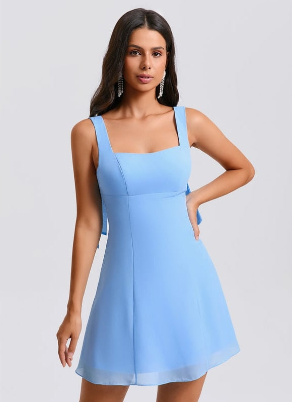 Robe De Bal Courte Bleue Claire