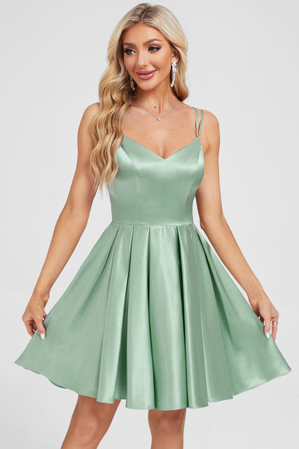 Robe De Bal Satin Vert Pastel